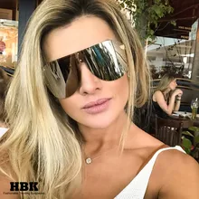 HBK пикантные Роскошные без оправы модная унисекс солнечные очки зеркало вождения очки UV400 изумленный взгляд розовый золотистый и черный серый Для мужчин Для женщин женские