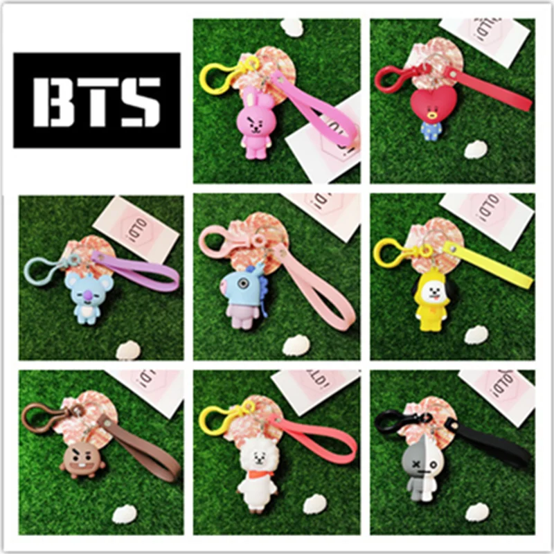 [Hot] BTS bullet proof Youth League surrounding bt21 Key buckle posters toys for children BTS bullet kids birthday gifts