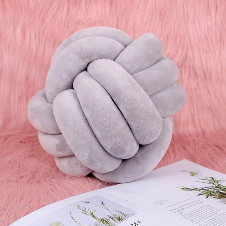 Tanie 28CM Nordic poduszka z węzłem węzeł poduszka węzeł poduszka dekoracyjna węzeł wystrój domu skandynawski wystrój domu Nordic wystrój pokoju dziecięcego