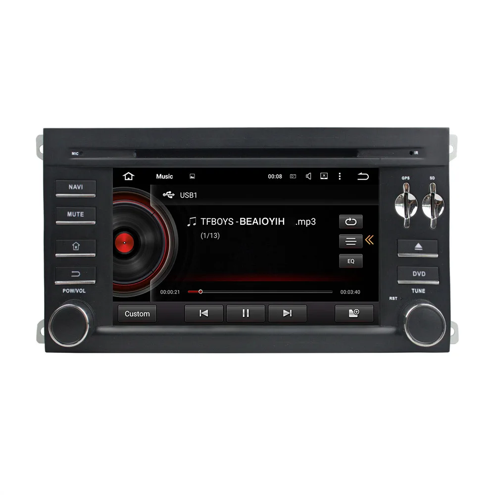 Sale KLYDE 2 Din 7" Android 8.1 Quad Core Car Radio For PORSCHE Cayenne 2006-2010 Car Multimedia Player Stereo DVD Player Audio 1