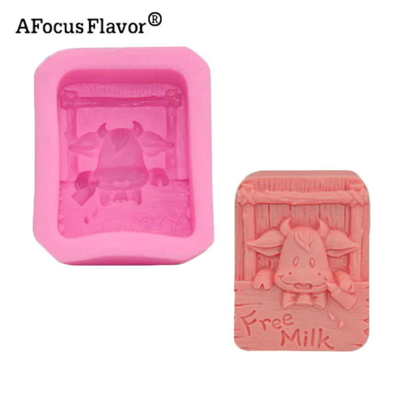 

1 Pc Cartoon Cow Handmade Soap Silicone Cake Mold Sugar Wedding Decoration Frozen Ice 3d Mold Kitchen Baking Tools Cake Stand