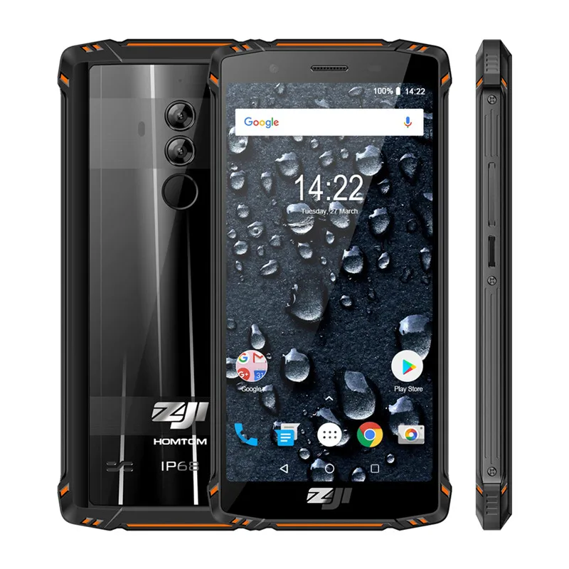 5,7 дюймовый HOMTOM ZOJI Z9 4G смартфон MTK6763 Восьмиядерный 6 ГБ ОЗУ 64 Гб ПЗУ 16 Мп Android 8,1 5500 мАч IP68 Водонепроницаемый OTG - Цвет: Orange