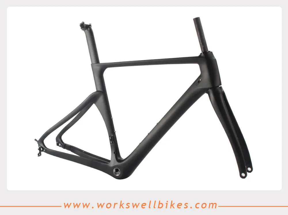 Cheap Popular Full Carbon Road Bike Frame 54cm BSA Frame+Fork+Headset Bicycle Framesets frame , headset , Fork Clamp 2 years warranty 1