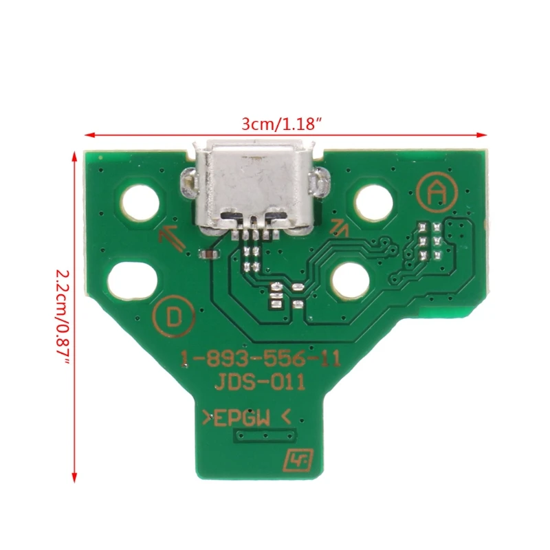 

12-Pin USB Charging Port Socket Circuit Board JDS-011 For Sony PS4 Controller F42D