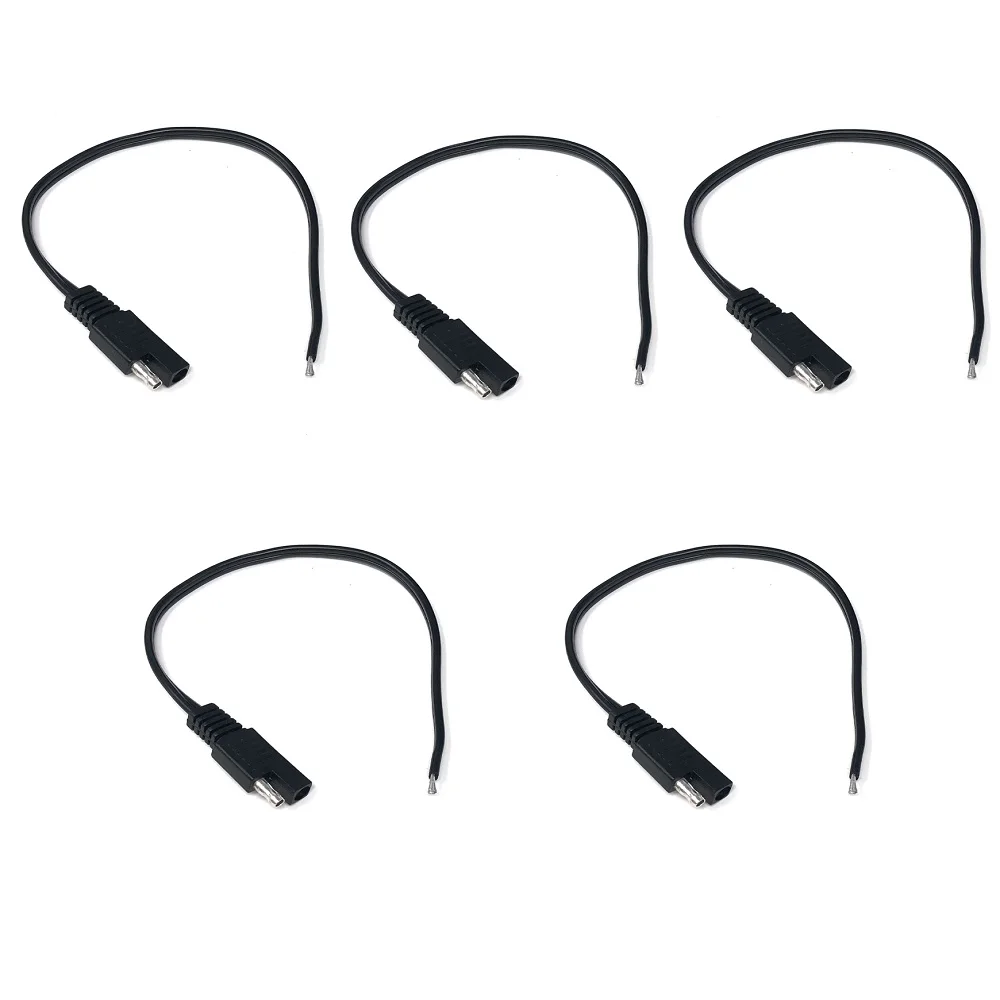 

5PCS 30CM DIY SAE Power Automotive Extension Cable 18AWG 2 Pin with SAE Connector Cable Quick Disconnect