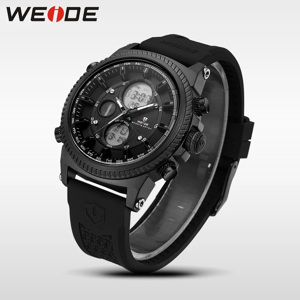 

WEIDE Genuine luxury Brand Military Watch sport digital Automatic watches silicon watch quartz Analog Water Resistant Clock