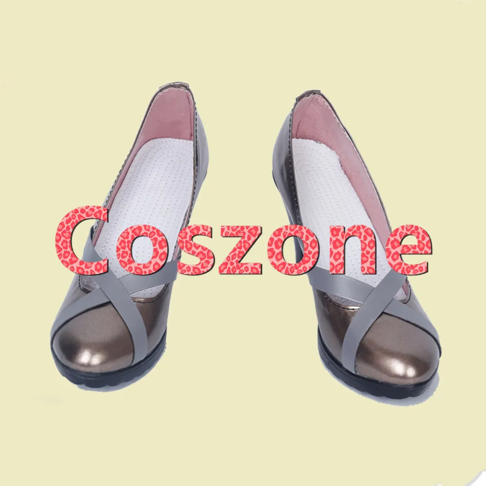 NieR Automata 2B YoRHa No.2 Type B DLC Golden brown Cosplay Shoes (4)