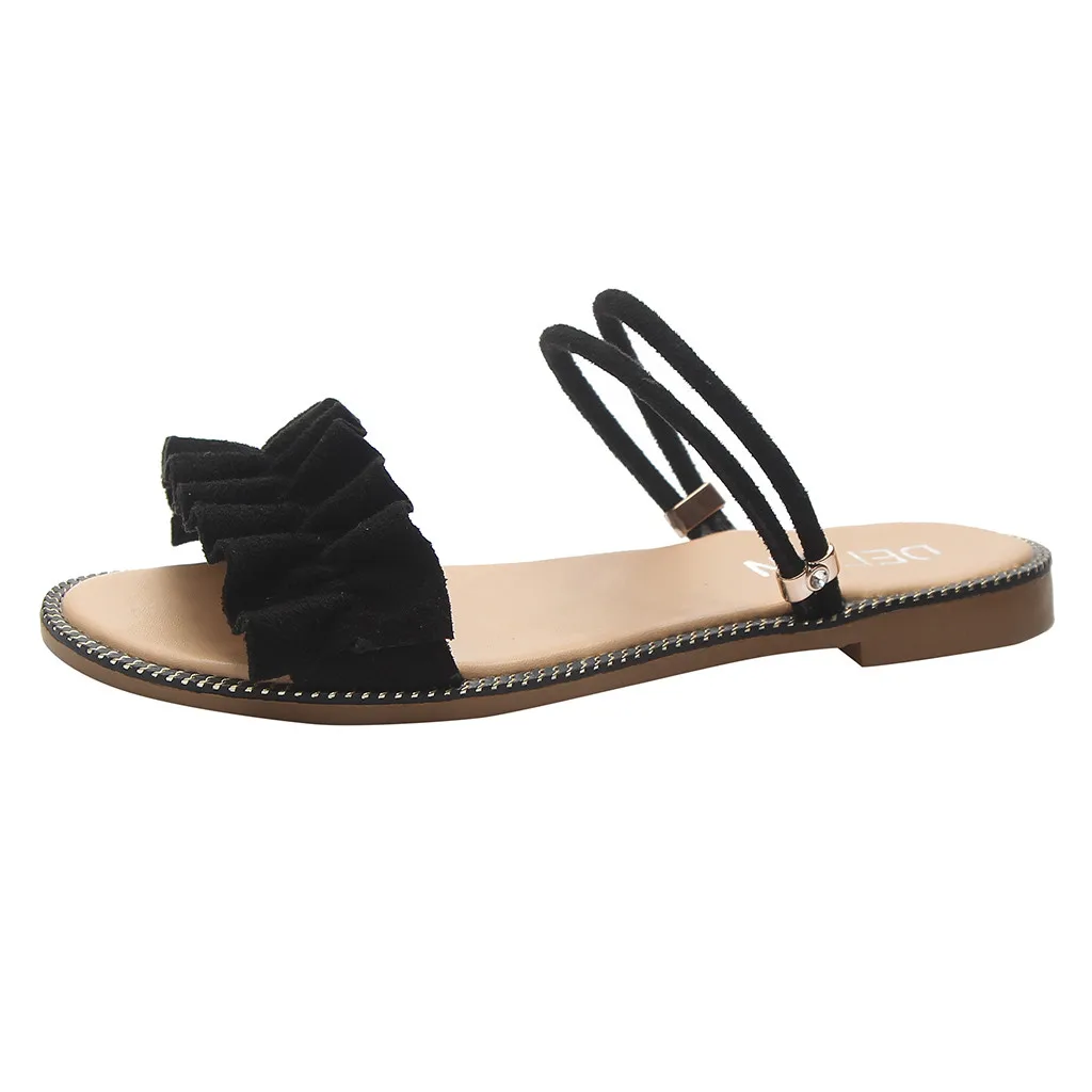 

Summer Flat Sandals Women Wear Beach Shoes Korean Fish Mouth Female Sandals casual beach sandals two ways to wear buty damski%40