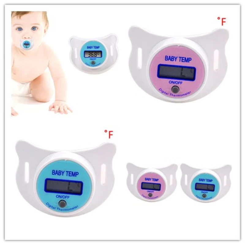 Детский младенец новорожденный ребенок lcd цифровой безопасности здоровья рот соска пустышка термометр Цельсия или температура по Фаренгейту