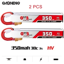 2 шт Gaoneng GNB 350mAh 3S 11,4 V HV 4,35 V 30C/60C Lipo аккумулятор XT30 разъем для Beta75X RC Дрон FPV Racing