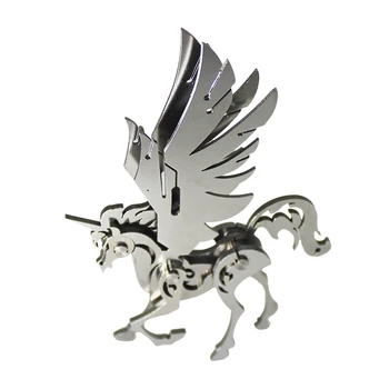

Unicorn 3D Steel Metal Joint Mobility Miniature Model Kits Puzzle Toys Children Educational Boy Splicing Hobby Building