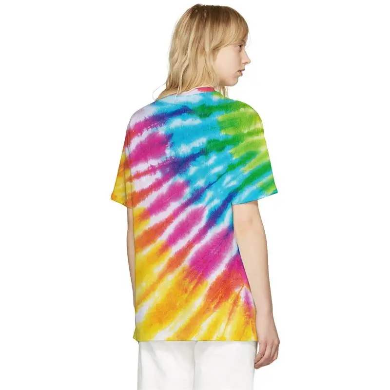 Raisvern галстук краситель печать 3D футболка для женщин и мужчин унисекс летняя футболка c круглым вырезом повседневные футболки с коротким рукавом 18 цветов Прямая поставка