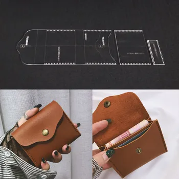 

Leather Design Template Acrylic Leather Craft Pattern Tool Clear Stencil for DIY Hand Wallet Bag Handbag Making Supplies