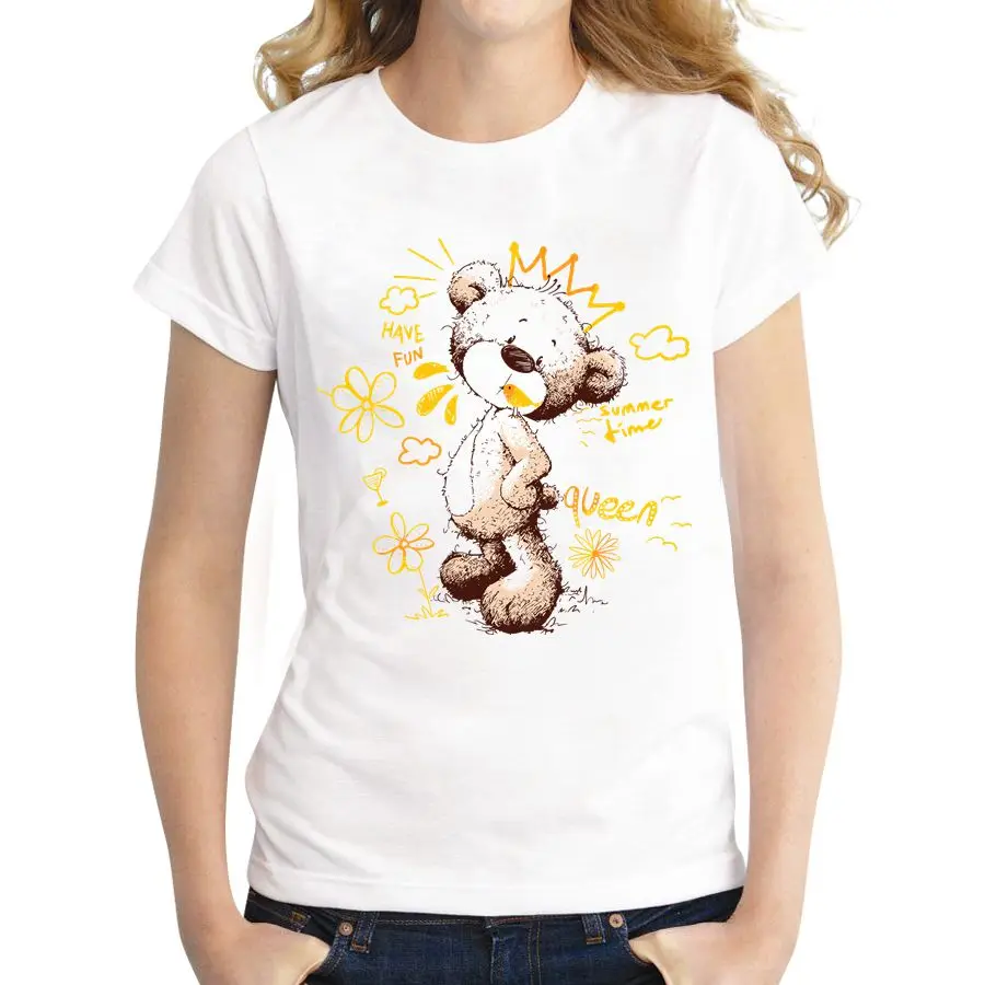 Newest T Shirt Short Sleeve Pikachu T-shirt Letter Bear Printed Funny Tee Shirts
