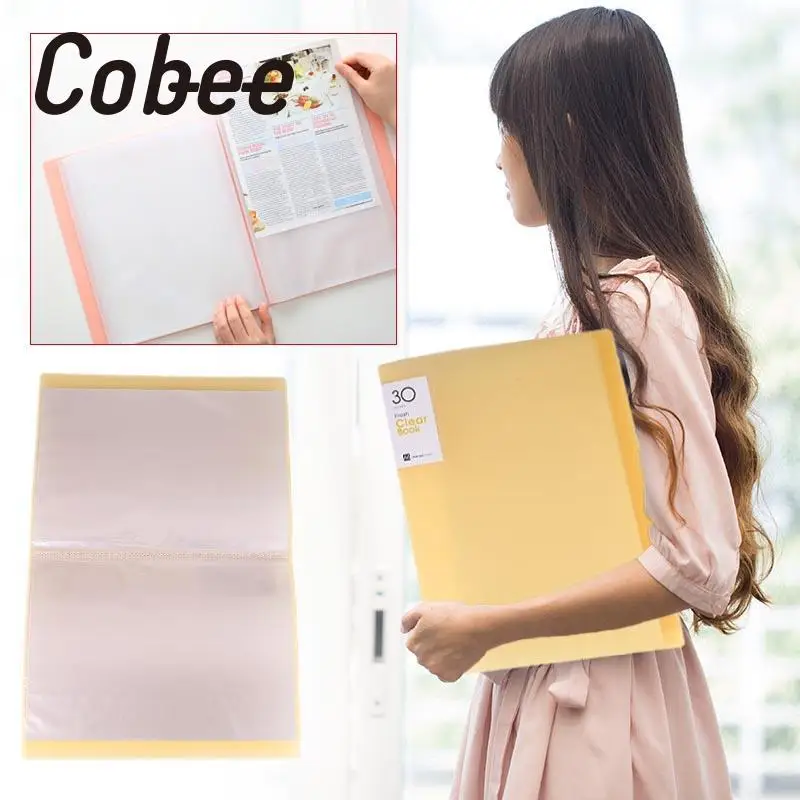 

Cobee Transparent A4 Files Document Folder 30 Pages Display Book Filing Pouch Holder