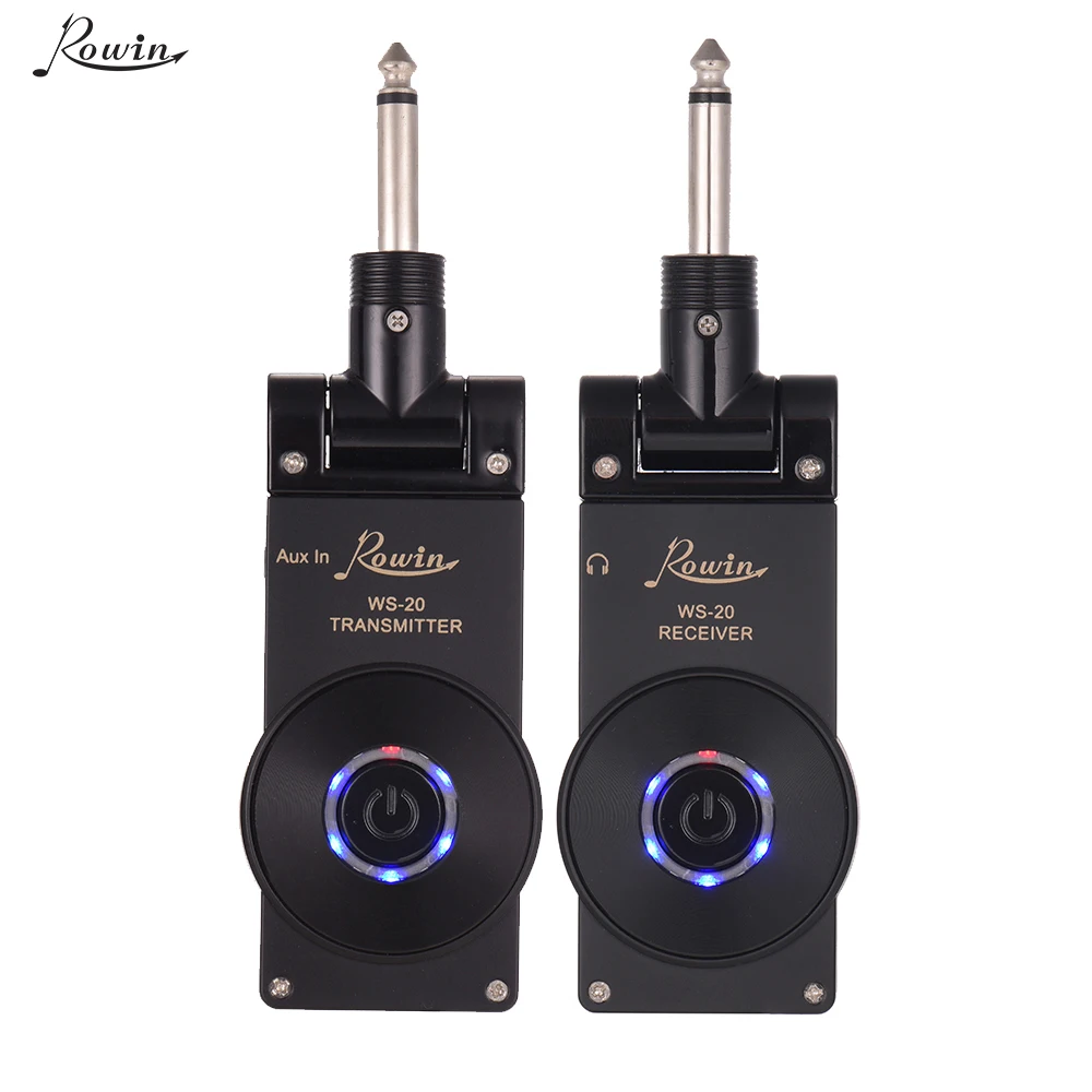 

Rowin WS-20 2.4G Wireless Guitar System Rechargeable Lithium Battery Transmitter Receiver 30 Meters Transmission Range 4 colors