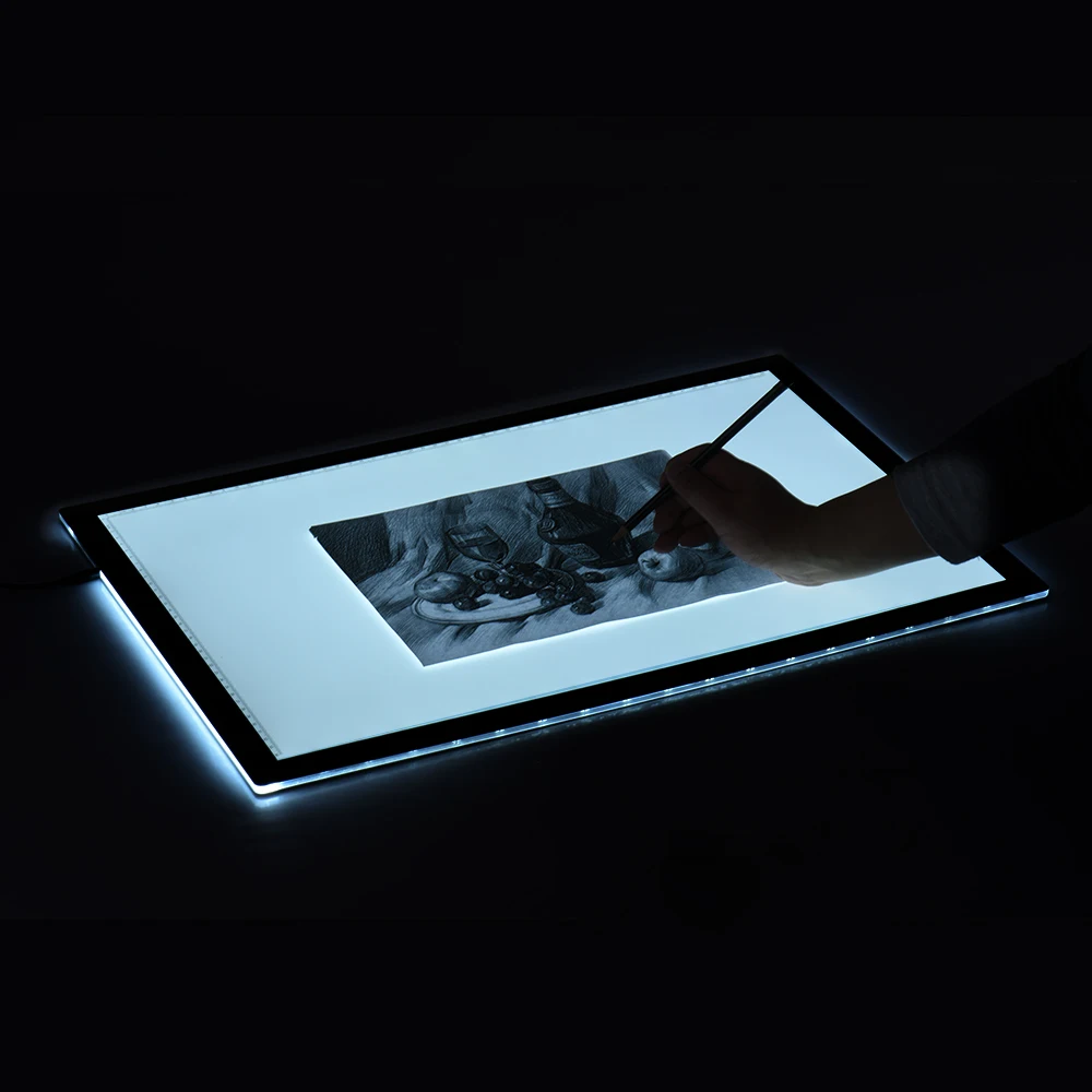 A2 60 40cm LED Artist Stencil Board Tattoo Drawing Tracing Table Display Light Box Pad LED