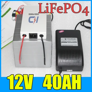 شراء12 فولت بطارية 40ah Lifepo4 ، 500 واط + شاحن بطارية الليثيوم دراجة كهربائية سكوتر + Bms ، شحن مجاني