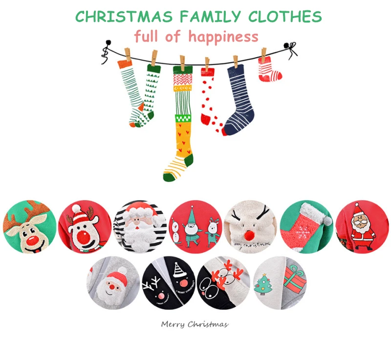 Winter family christmas pajamas family matching clothes family look mother and daughter clothes christmas font b