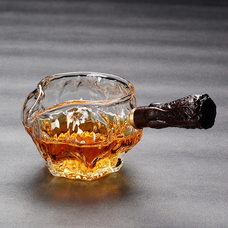 

Japanese Style Heat-resistant Walnut Pattern Golden Edge Fair Cup Kung Fu Tea Set Tea Cup Tea Bowl cups Creative Cha Hai