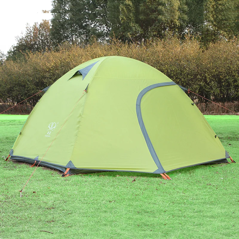 

3-4 person camping tent outdoor rainproof tents Large double layer 2000-3000mm waterproof double door mosquito net tent