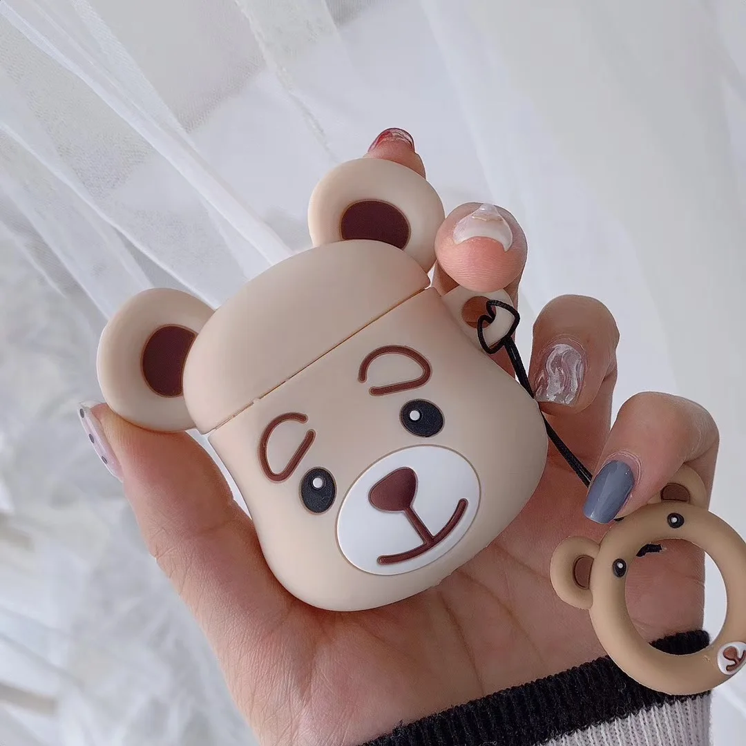

For AirPods Case Cartoon Bear Dog Cases For Apple Airpods 2 Case Silicone Cute Earphone Accessories Earpods Covers For Air pods