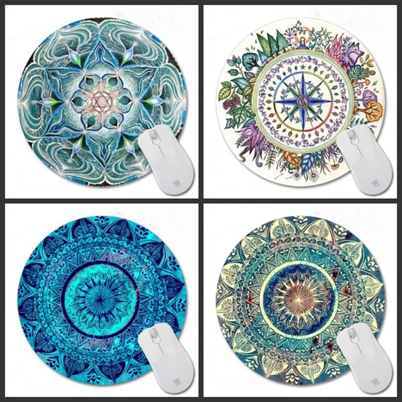 DIY Carpet 200*200*2mm Top Selling Customized Non-Slip Rubber 3D Printing Gaming Durable Notebook Round mouse pad pc laptop mats