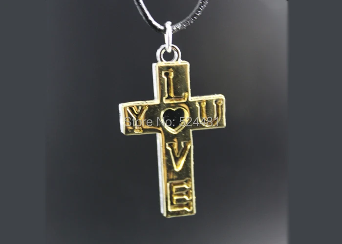 HOT Sale Fashion Zinc Alloy Cross Pendant Necklaces for Lovers Antique jewellry 2 Colors in Pair Women &amp Men Long Rope Chain | Украшения