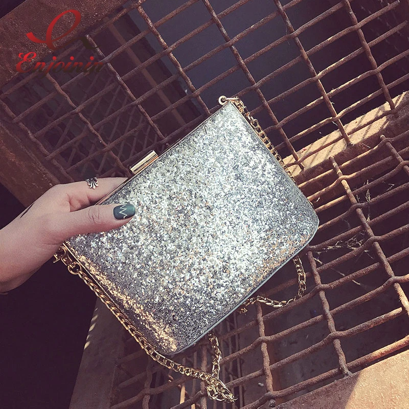 

Party fashion blingbling new style chain day clutches ladies handbag shoulder bag mini purse women's crossbody messenger bag
