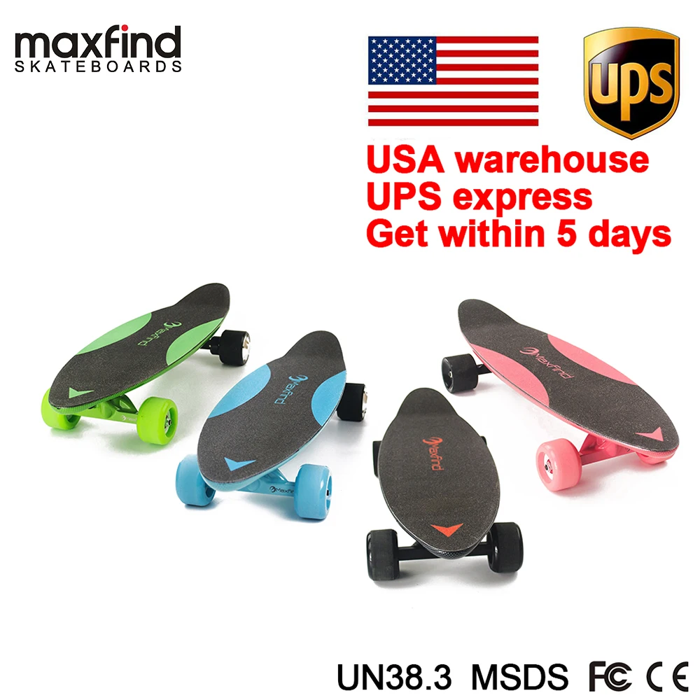 Склад доставка Maxfind 3,7 кг наиболее портативный хаб двигатель дистанционного Электрический скейтборд с LG батареи внутри мини скейтборд