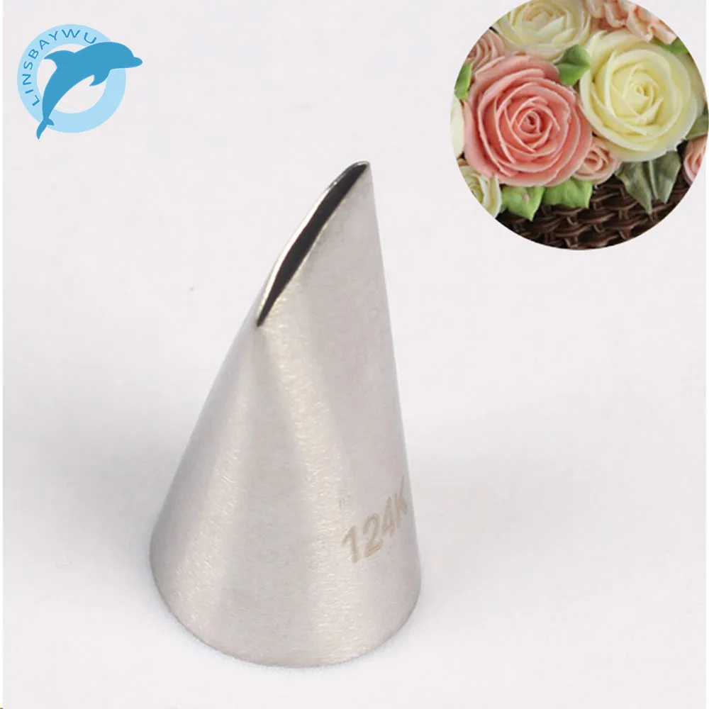 Кондитерские насадки LINSBAYWU 124K # Rose для украшения торта крема сахарной глазури