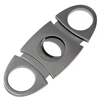

Silver Stainless Steel Pocket Cigar Cutter Knife Scissors
