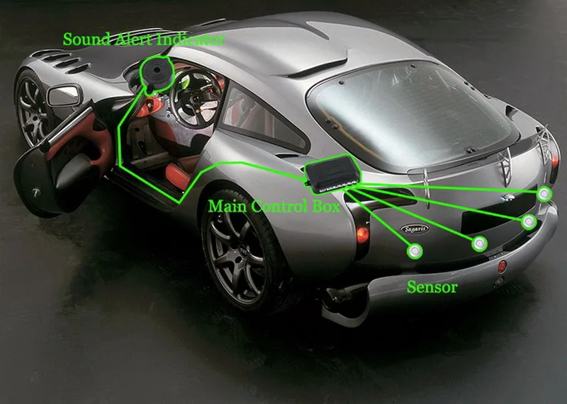 Обратный резервный Радар монитор система жужжание дисплей автомобиля liquid crystal дисплей 12 В 4 Датчики