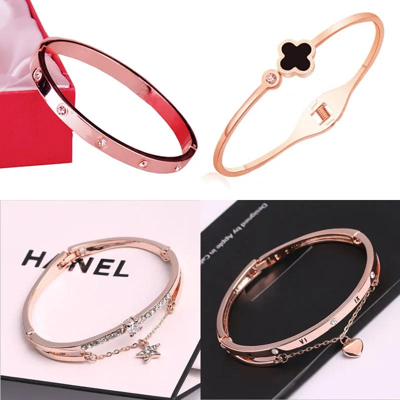 

New women's bracelets bracelets jewelry watch accessories four-leaf clover bracelets personalized student jewelry DIY bracelet