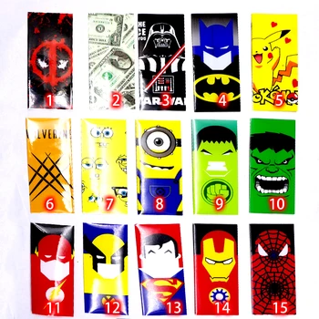 

10pcs The 18650 battery wrapper VapeSoon super hero battery skin sticker for e cig battery e cig Spider Man Captain American