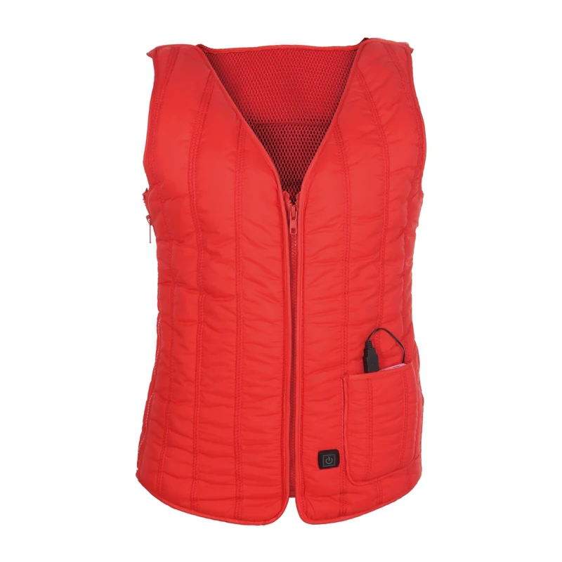 new POWER heated vest winter outdoor women vest RED Skiing