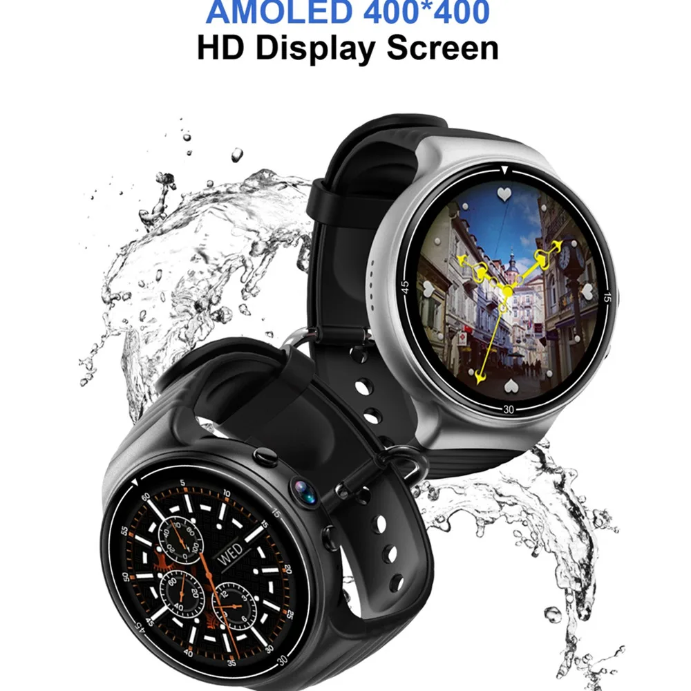 

Watch Men 2019 Sport Smart Bracelet Android 7.0 4G LTE 1G+16G Memory SIM WIFI GPS Heart Rate 2MP Camera 2.5 HD Tempered Glass