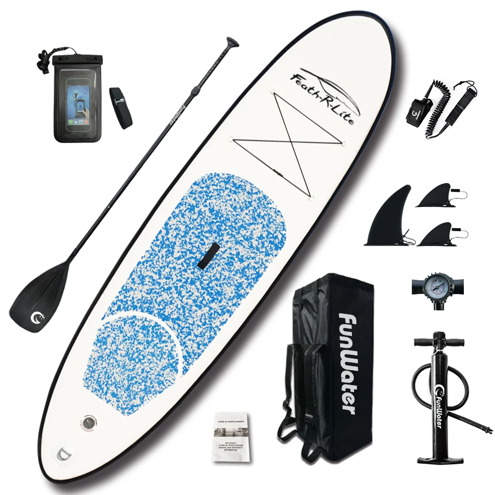 

Inflatable Stand Up Paddle Board Sup-Board Surfboard Kayak Surf set 10'x30''x4''with Backpack,leash,pump,waterproof bag