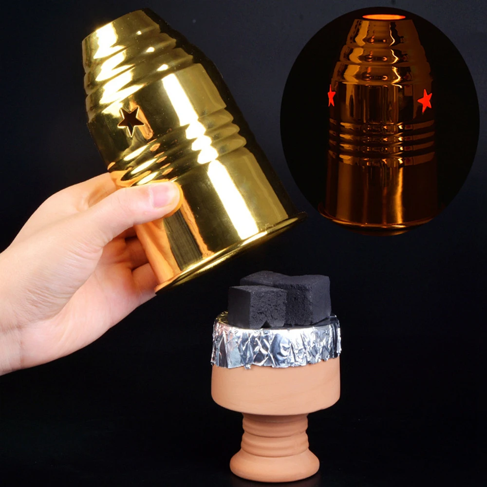 

Gold/Silver Metal Hookah Handle Hot with Waterpijp Chicha Narguile Shisha New Arrive Hookah Wind Cover Gadget Accessories for