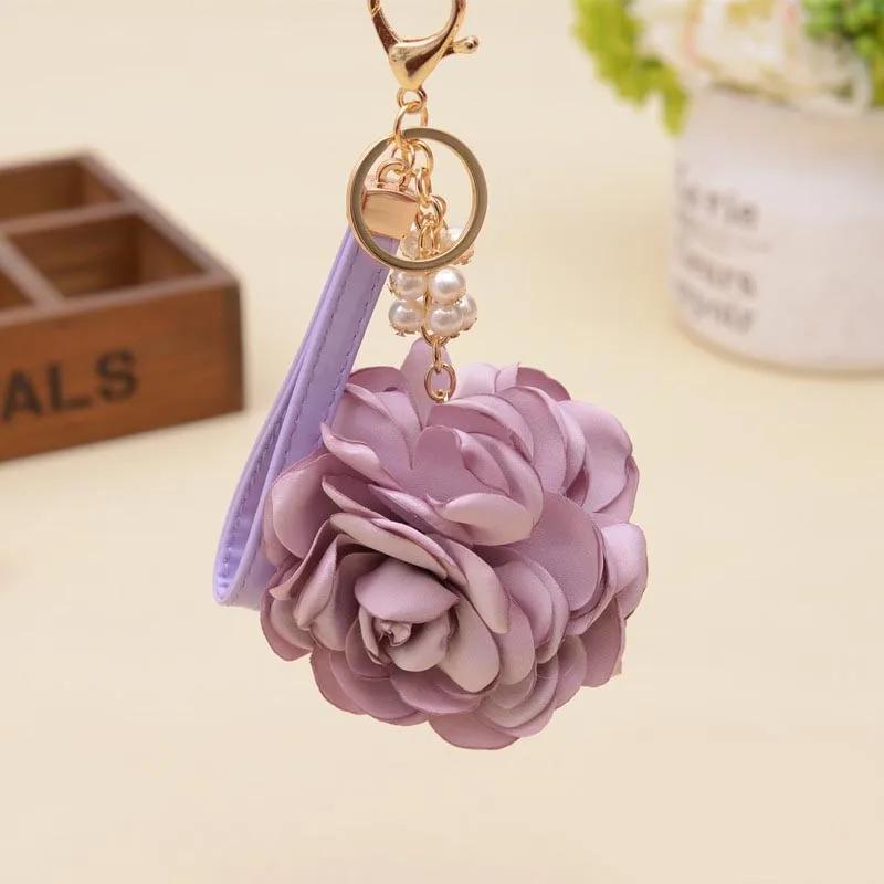 Women Leather Tassel Keychain Purse Bag Buckle HandBag Pendant Keyring Jewelrßß