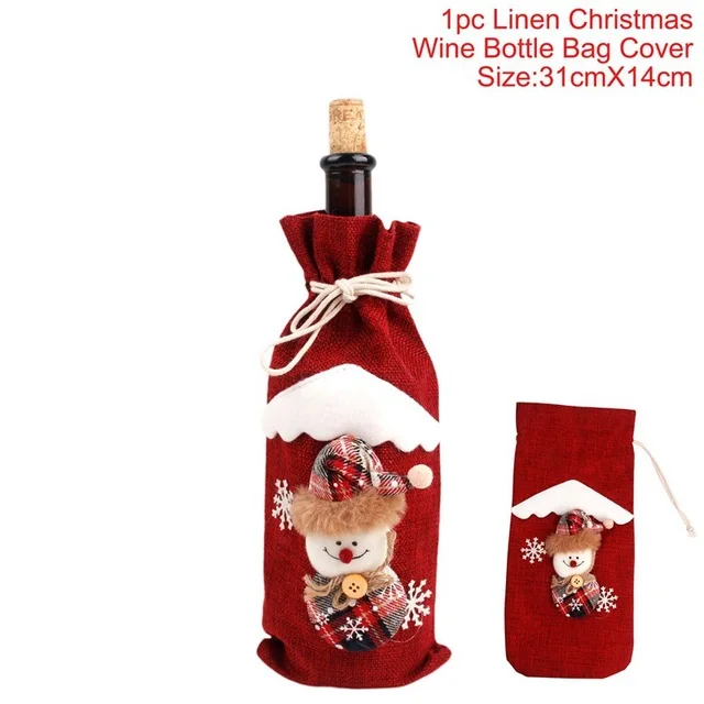 FENGRISE Santa Claus Wine Bottle Cover Christmas Decorations For Home Christmas Stocking Gift Navidad New Year's Decor - Color: style 5