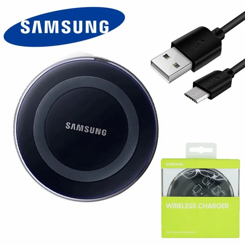 

Original QI Samsung Wireless Charger For Galaxy S7 S6 EDGE S8 S9 S10 Plus xiaomi mi9 Iphone 8 X XS XR Smartphone