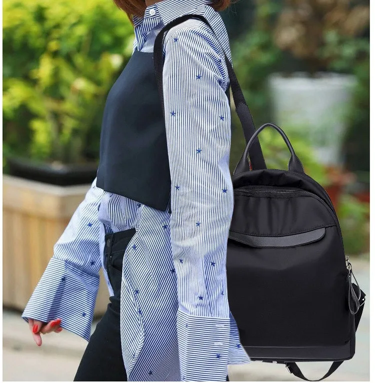 MJ Waterproof Oxford Cloth Travel Backpack Large Women Bag Female Korean Casual Bag Nylon Fashion School Bag for Teenage Girls (12)