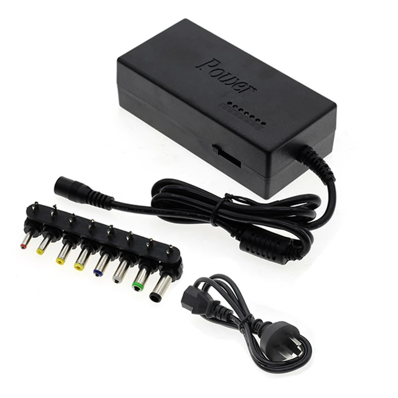 CLAITE AC110-240V-DC12-24V Регулируемый 96 Вт адаптер питания Универсальное зарядное устройство AU Plug с 8 сменными разъемами для ноутбука