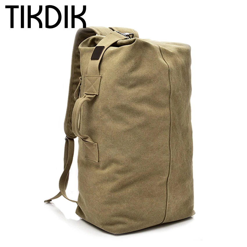 

Multifunction High Capacity Travel Duffle Canvas WeekendBag Men Hand Luggage Folding Trip Rusksack Military Organizadores valise