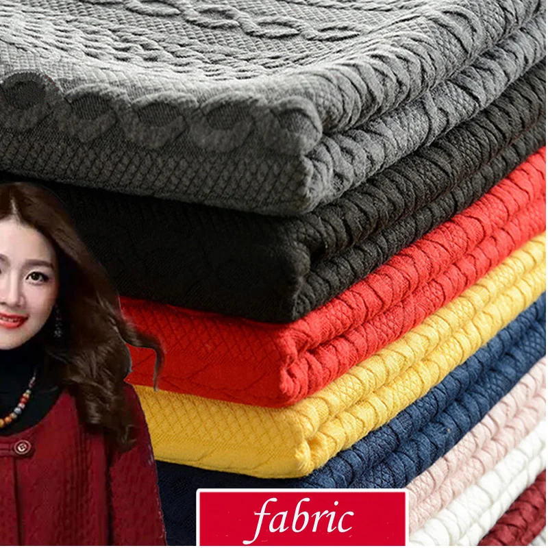 Жаккардовая ткань сделай сам Женское зимнее платье ручной работы пальто рубашка