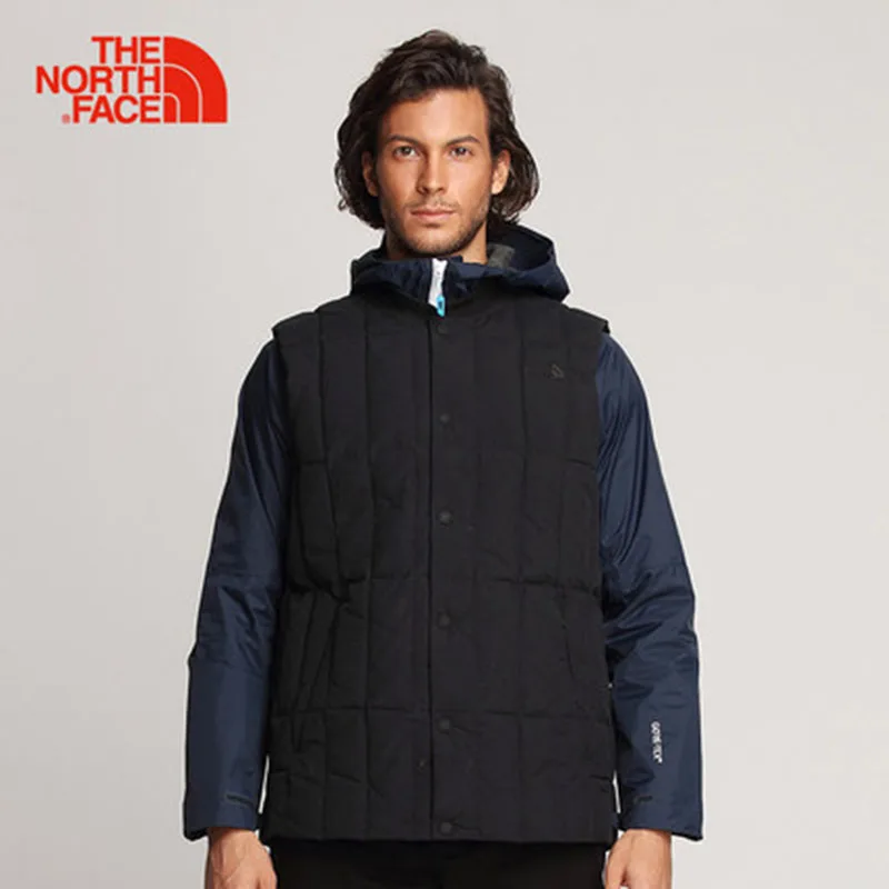 The North Face для мужчин гусиный пух жилет стоячим воротником термальность удобные пеший Туризм повседневные пальто свет путешествия спорти
