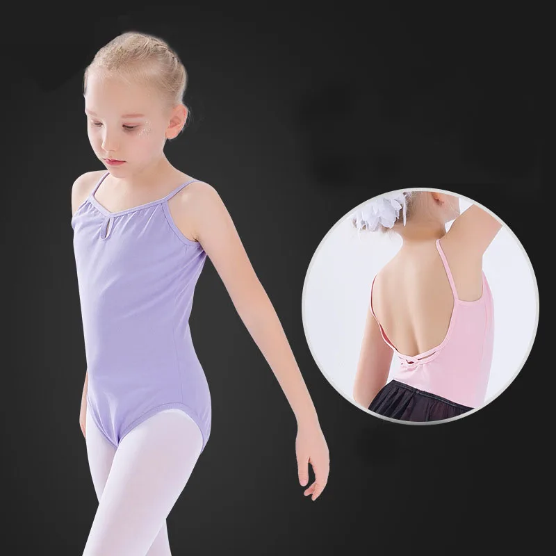 

Dance Clothes for Children and Women camisole Clothes Cotton spandex ballet Body Girls backless Dance leotard JQ-291