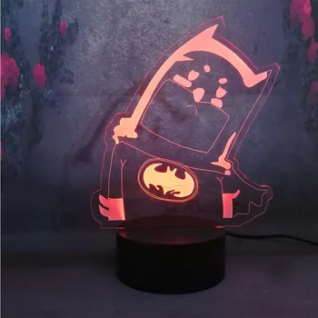 

Marvel Justice League Cute Cartoon Superman Batman 3D LED RGB 7 color change Night Light bedroom Decor Lamp Christmas Kid Gifts