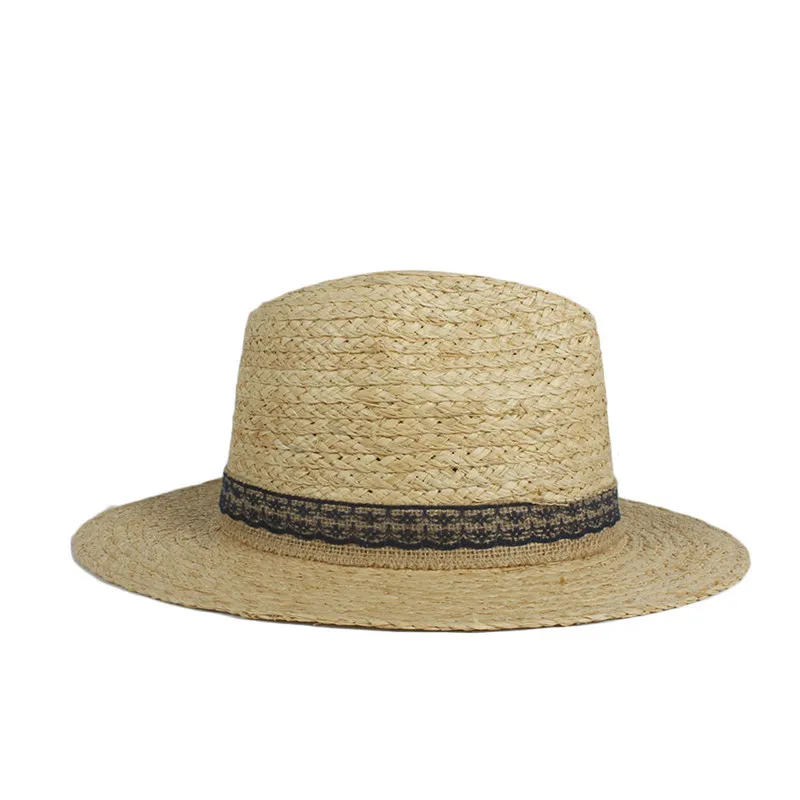 Straw 2 Raffia женская панама шляпа женская летняя широкая пляжный навес Солнцезащитная шляпа летняя шляпа шляпы дропшиппинг размер 56-58 см - Цвет: Straw 2